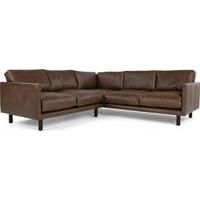 carey corner sofa saddle tan premium leather