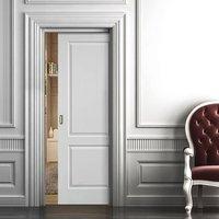 Caprice 2 Panel Pocket Fire Door - White Primed - Wood Effect - 1/2 Hour Fire Rated