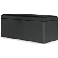 capri upholstered storage bench blacksmith grey