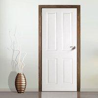 Cadeby 4 Panel Door - Woodgrained Effect, Primed