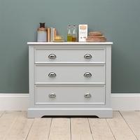 Capella Painted Marble Top 3 Drawer Chest