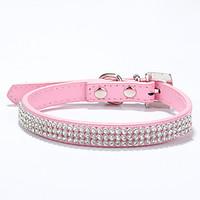 cat dog collar adjustableretractable handmade rhinestone hearts mosaic ...