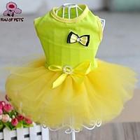 cat dog dress yellow blue black white rose dog clothes summer springfa ...