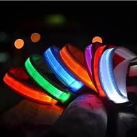 cat dog collar led lights solid red white green blue yellow orange nyl ...