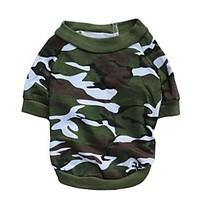 cat dog shirt t shirt green dog clothes springfall camouflage