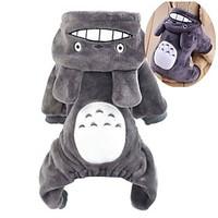 Cat Dog Costume Hoodie Clothes/Jumpsuit Brown Gray Rose Dog Clothes Winter Spring/Fall Cartoon Cute Cosplay