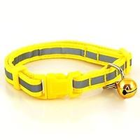 Cat / Dog Collar Reflective / Adjustable/Retractable / Safety Red / Green / Blue / Brown / Pink / Yellow Nylon