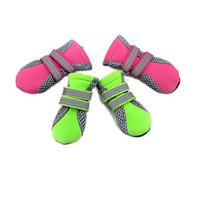 cat dog shoes boots waterproof winter springfall solid green pink fabr ...