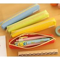 Candy Color Long Wave Point Pen Bag