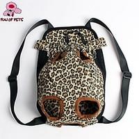 Cat / Dog Carrier Travel Backpack / Front Backpack Pet Covers Portable / Leopard Fabric Multicolor