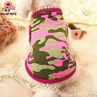 Cat / Dog Shirt / T-Shirt Green / Rose Dog Clothes Summer Pearl / Camouflage Wedding / Cosplay