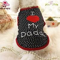 Cat Dog Shirt / T-Shirt Red Black Dog Clothes Summer Spring/Fall Letter Number Fashion