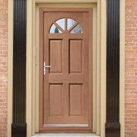 Carolina Hardwood Door with Mortice Joints and Single Clear Glass