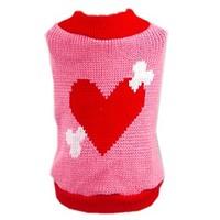 cat dog sweater dog clothes winter springfall hearts cute birthday cas ...