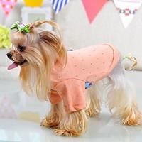 Cat Dog Shirt / T-Shirt Pajamas Dog Clothes Summer Spring/Fall Solid Cute Casual/Daily Green Blue Pink
