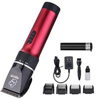 Cat Dog Grooming Clipper Trimmer Wireless Low Noise Electric Rechargeable Brown Red