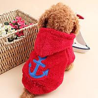 Cat / Dog Hoodie Red / Blue / White / Gray / Rose Dog Clothes Winter / Spring/Fall Sailor Cute / Keep Warm