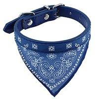 Cat / Dog Collar Soft / Bandanas / Hands free / Cosplay / Casual Solid Red / Black / Blue Fabric / PU Leather