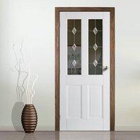 Canterbury 2P 2L Door with Three Diamond Bevel Safety Glass