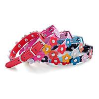 Cat / Dog Collar Adjustable/Retractable Rhinestone / Novelty / Hearts Red / Blue / Pink PU Leather