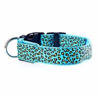 Cat / Dog Collar LED Lights / Adjustable/Retractable / Electronic/Electric / Rechargeable LeopardRed / Green / Blue / Yellow / Purple /