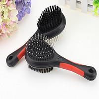 Cat Dog Grooming Cleaning Comb Brush Pet Grooming Supplies Waterproof Double-Sided Black