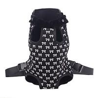 Cat / Dog Front Carrier Pet Legs Out Travel Backpack Cute Bowknot Pattern Nylon / Fabric Black