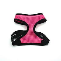 Cat Dog Harness Soft Breathable Solid Red Black Green Blue Pink Yellow Gray Purple Orange Textile
