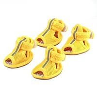 Cat / Dog Shoes Boots Red / Blue / Yellow Summer PU LeatherDog Shoes