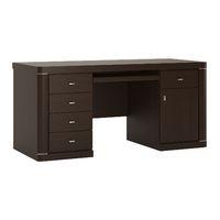 Camden Double Pedestal Desk Dark Wenge