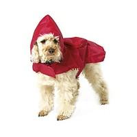 Cat Dog Rain Coat Dog Clothes Summer Spring/Fall Solid Waterproof Black Red Blue