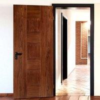 Catalonia Flush Walnut Veneer Door with Varnished Finish