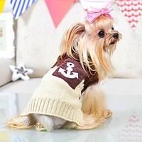 Cat Dog Sweater Dog Clothes Winter Spring/Fall Color Block Casual/Daily Orange Coffee Blue Pink
