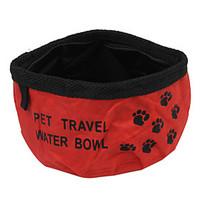 Cat Dog Bowls Water Bottles Pet Bowls Feeding Portable Foldable Red Blue