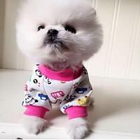 Cat Dog Pajamas Dog Clothes Cute Casual/Daily Animal Orange Red Blue Blushing Pink