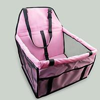 Cat Dog Car Seat Cover Dog Pack Pet Carrier Portable Double-Sided Breathable Foldable Massage Soft Tent Solid Blushing Pink Gray