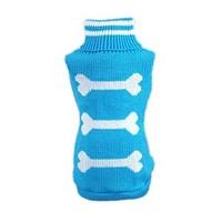 Cat Dog Sweater Dog Clothes Winter Spring/Fall Bone Casual/Daily Blue Pink