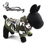 Cat / Dog Hoodie Green Dog Clothes Spring/Fall Camouflage