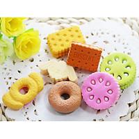 Cartoon Donnut Biscuit Dessert Assemble Rubber Eraser (Random Color)