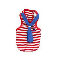 Cat / Dog Shirt / T-Shirt Red / Blue Summer / Spring/Fall Britsh / Nautical Fashion-Petstyle, Dog Clothes / Dog Clothing