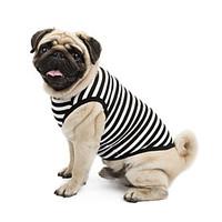 Cat Dog Shirt / T-Shirt Sweatshirt Orange Yellow Blue Black Pink Gray Dog Clothes Summer Spring/Fall Stripe