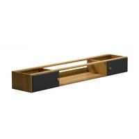 catania underbed cupboards with open shelf graphite