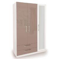 Camden High Gloss 3 Door 2 Wide Drawer Wardrobe