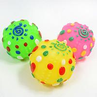 Cat Toy Dog Toy Pet Toys Ball Chew Toy Interactive Teeth Cleaning ToyFoldable Squeak / Squeaking Elastic Sun Durable Nobbly Wobbly
