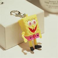 Cartoon Cute Sponge Baby Doll Pendant Creative Sparkling Sound Key Chain