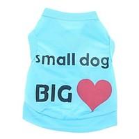 Cat / Dog Shirt / T-Shirt Blue / Pink Dog Clothes Summer Letter Number / Hearts Holiday / Casual/Daily