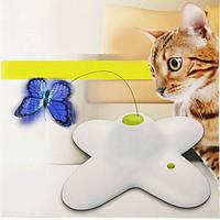 Cat Toy Pet Toys Interactive / Teaser Electronic Butterfly Plastic White
