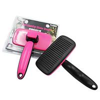 Cat Dog Self-Clean Grooming Hair Comb Deshedder for Pet Dogs and Cats