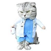 Cat Dog Costume Clothes/Jumpsuit Dog Clothes Winter Spring/Fall Characters Cute Cosplay White