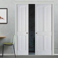 Canterbury White Double Pocket Doors